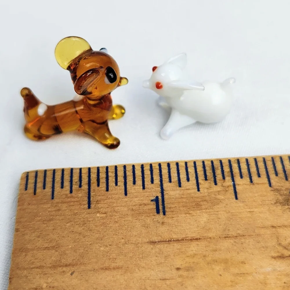 Vintage Lamp Worked Miniature Glass Animal Figurines